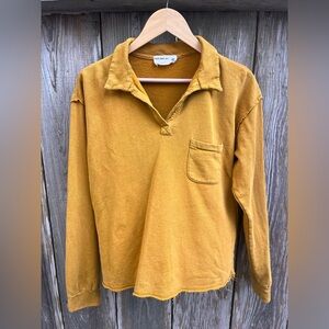 Back Beat Co. Hemp Retro Sweatshirt in Mustard | Sz M